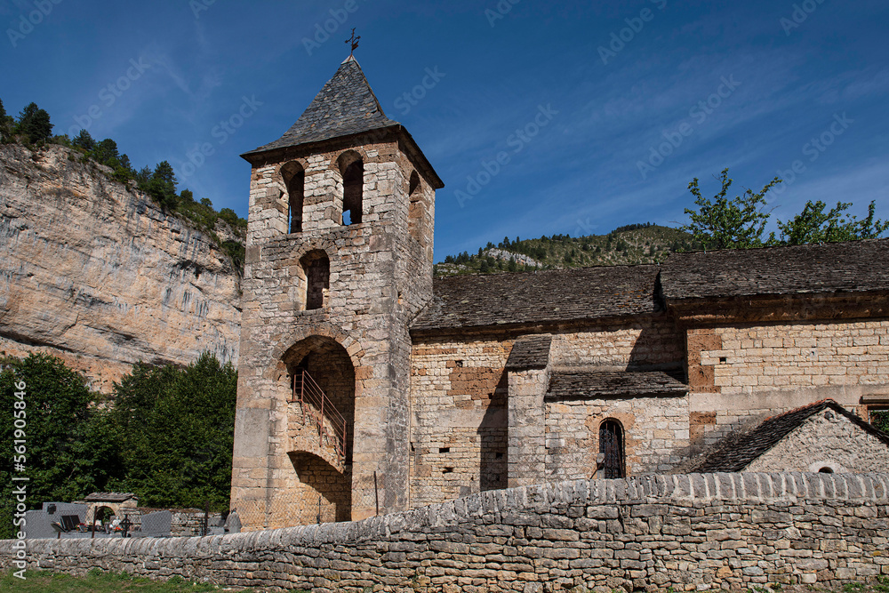church in the village of Saint Chély du Tarn in the Gorges du Tarn in France
