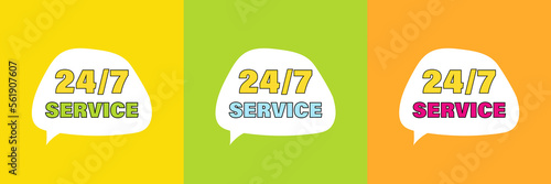 24 hours 7 days in week order execution or service posters