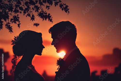 Wedding Couple Silhoutte