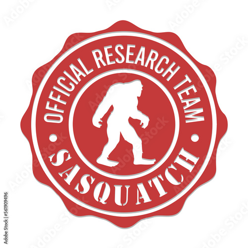 Big Foot Seal Illustration Clip Art Design Shape. Sasquatch Stamp Silhouette Icon Vector.