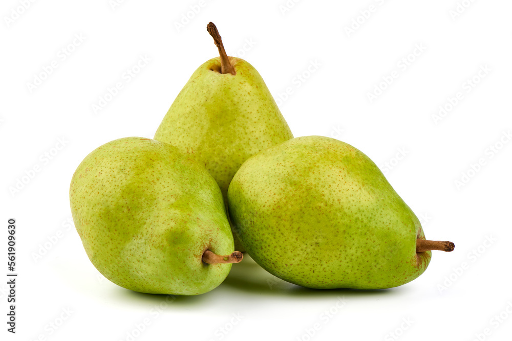 Juicy fresh ripe Williams pears, isolated on a white background. Juicy fresh ripe Williams pears, isolated on a white background.