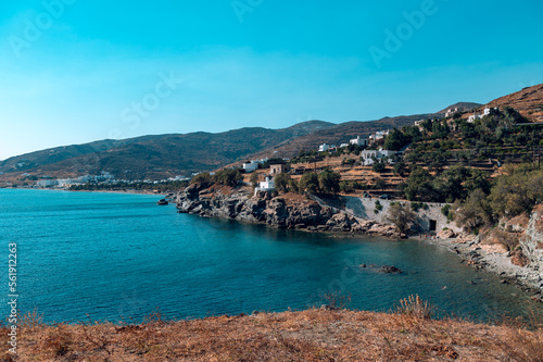 Kionia Beach swimming, the place to embrace the Aegean Sea, Tinos, Greece