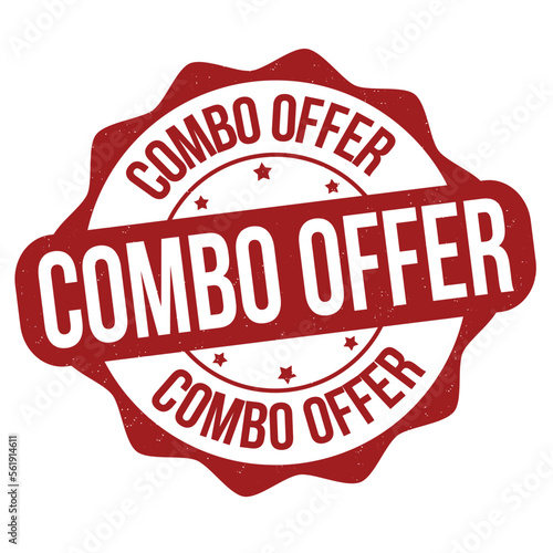 Combo offer label or stamp