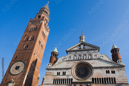 Detail of the Cathedral of Cremona, Lombardy, Italy photo