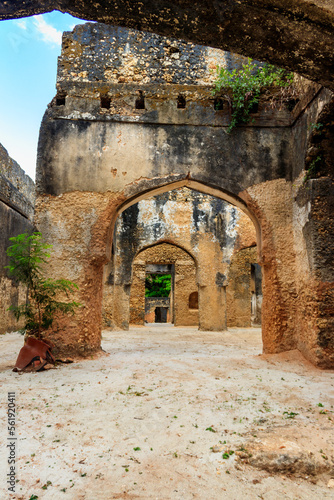 Obraz na płótnie Ruins of Mtoni palace in Zanzibar, Tanzania w salonie