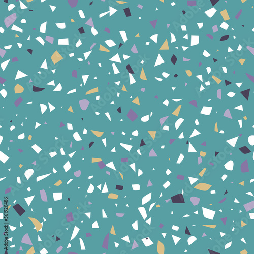 Terrazzo seamless vector pattern for textile, flooring, wallpaper, wrapping paper
