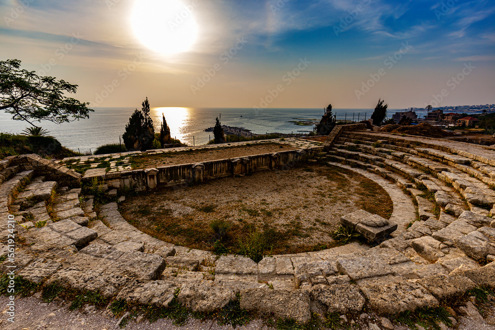 Lebanon. Byblos Archeological Site (UNESCO World Heritage Site), Roman Amphitheater