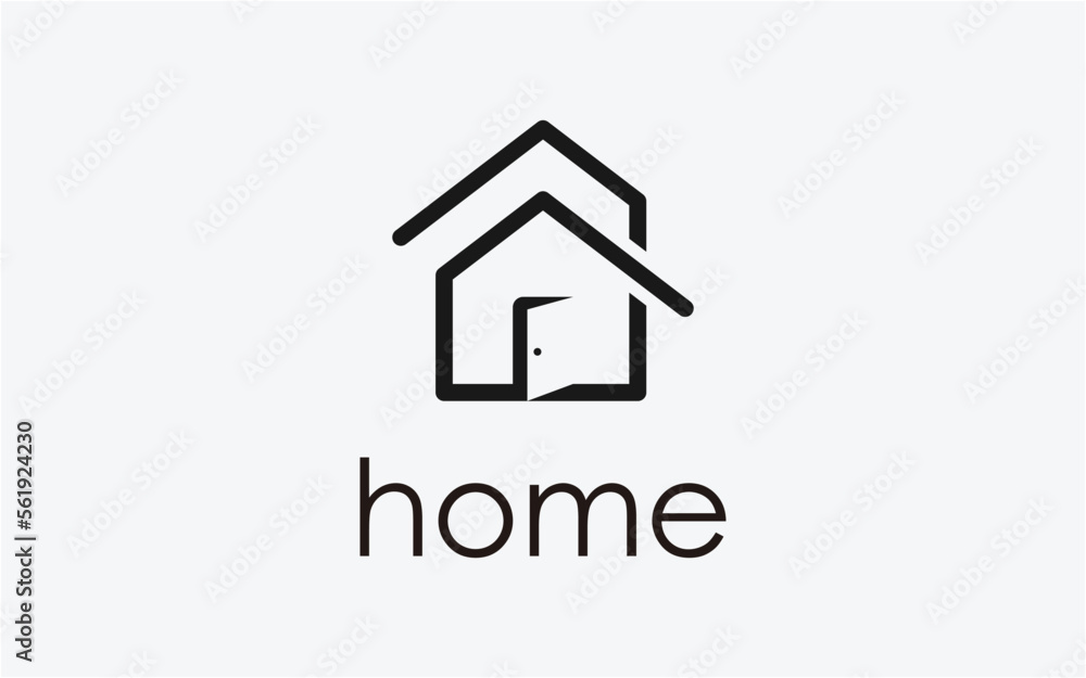 LOGO HOME SIMPLE MODERN LINE