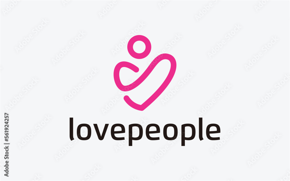 LOVE PEOPLE LINE SIMPLE MODERN