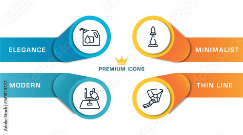 adventure sports outline icons with infographic template. thin line icons such as oil down, rugby goal, chesspiece, hang glider vector.