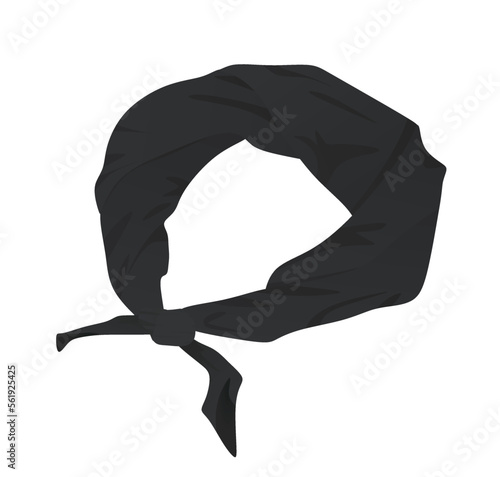 Black head band. vector illustration