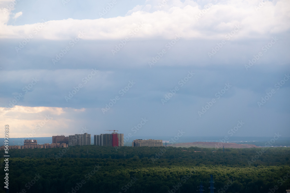 clouds over the city