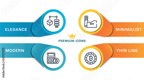 banking outline icons with infographic template. thin line icons such as address book, old car, pin code, banker vector.