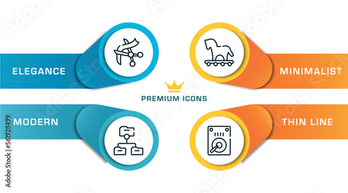 taxes outline icons with infographic template. thin line icons such as wholesaler, suggestion, reduction, sand clock vector.