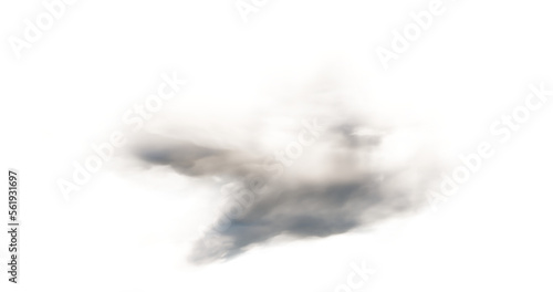 Realistic fluffy dense clouds on a png transparent background. Element for your creativity 