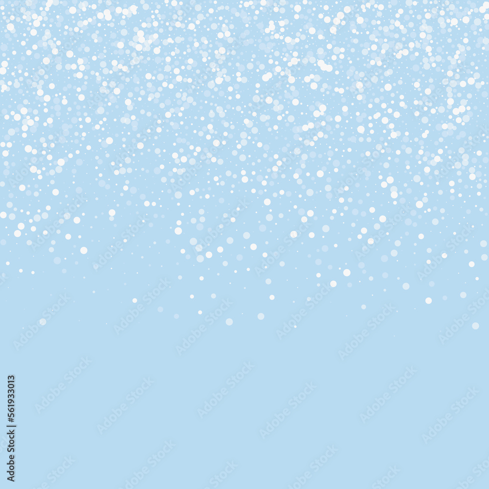 Fototapeta premium Snowfall overlay christmas background. Subtle