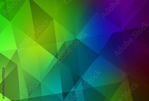 Dark Multicolor vector abstract mosaic background.
