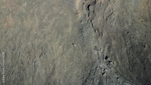 Aerial views over the black volcano (Jabal Qidr) in Harrat Khaybar, north west Saudi Arabia photo