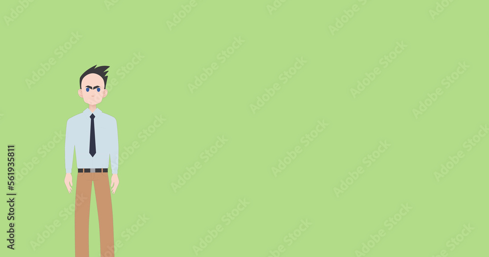 Image of pictogram of man in shirt with copy space on green background Image of pictogram of man in shirt with copy space on green background