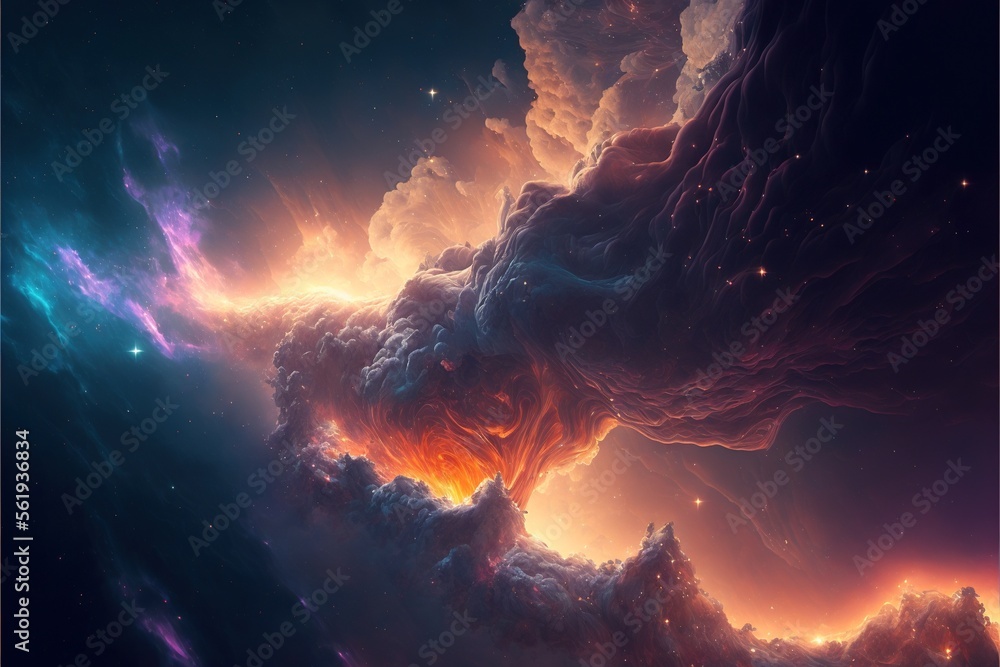 Nebula and galaxies in the deep space. Abstract cosmos univese background Nebula and galaxies in the deep space. Abstract cosmos univese background