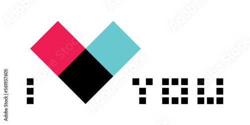 I love you - vector illustration in the style of a popular social network.