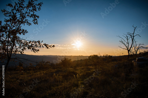 sunset in the mountains