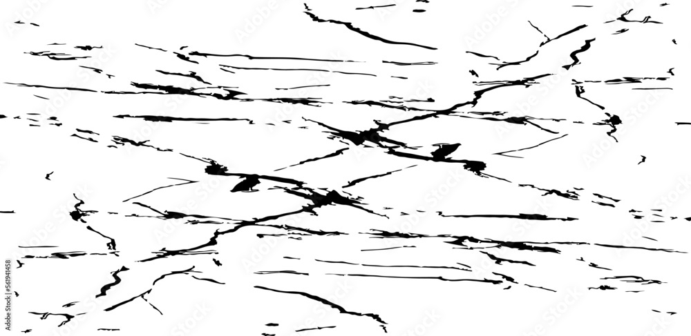 Fototapeta premium Monochrome texture composed of irregular graphic elements. Distressed uneven grunge background. Abstract vector illustration. Overlay for interesting effect and depth. Isolated on white background.