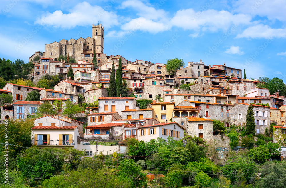 Eus, a beautiful hillside village in southern France