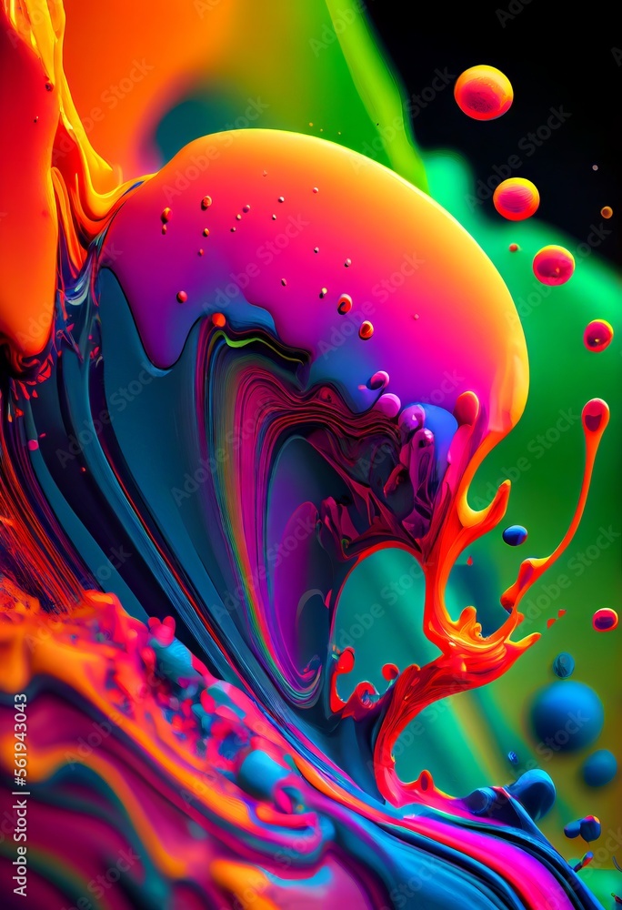 Multi Colored digital background studio closeup, also wallpaper background.
generative ai