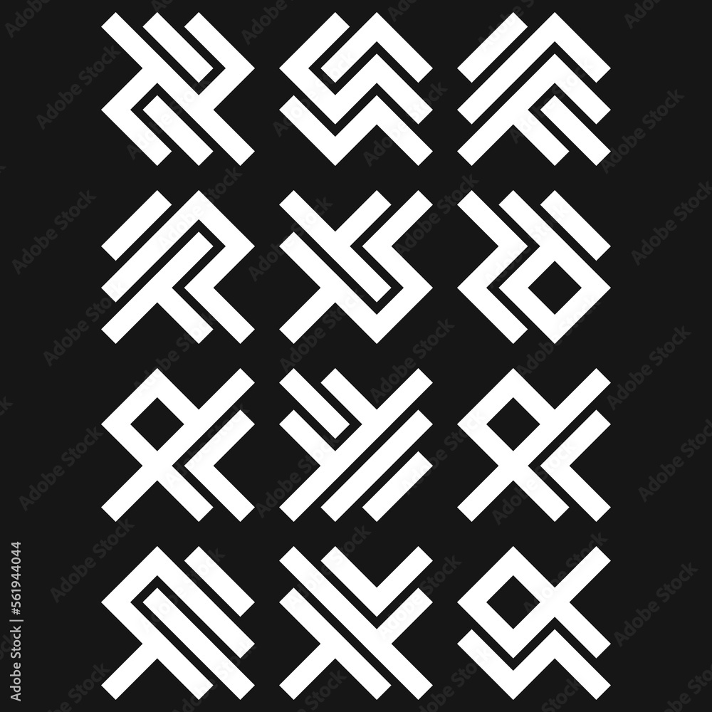 Asemic Glyph writing hieroglyph imitation abstract illustration Asemic Glyph writing hieroglyph imitation abstract illustration