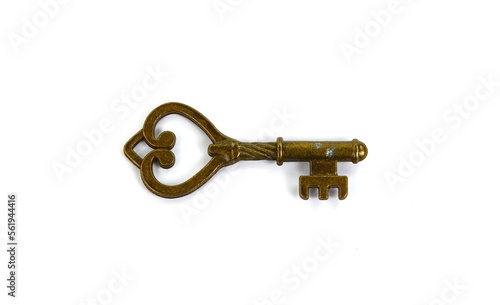 old key isolated on white