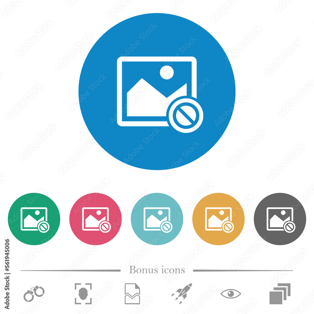 Disabled image flat round icons Disabled image flat round icons