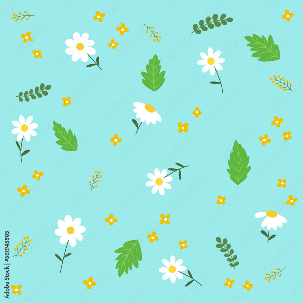 Obraz premium Pattern vector illustration of flowers.