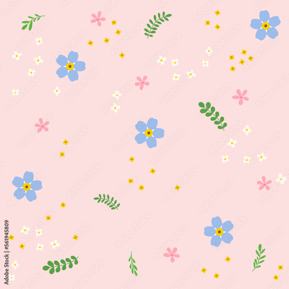 Pattern vector illustration of flowers.