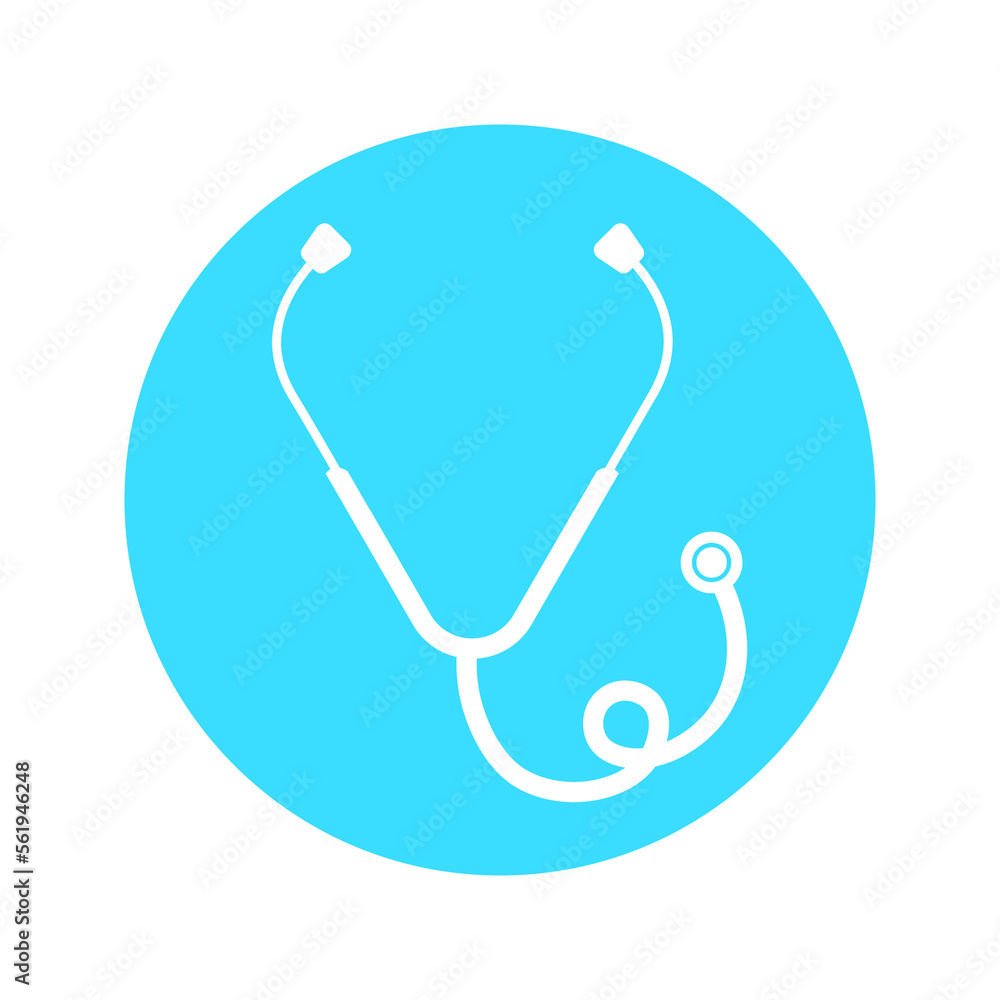 blue stethoscope medical icon blue stethoscope medical icon