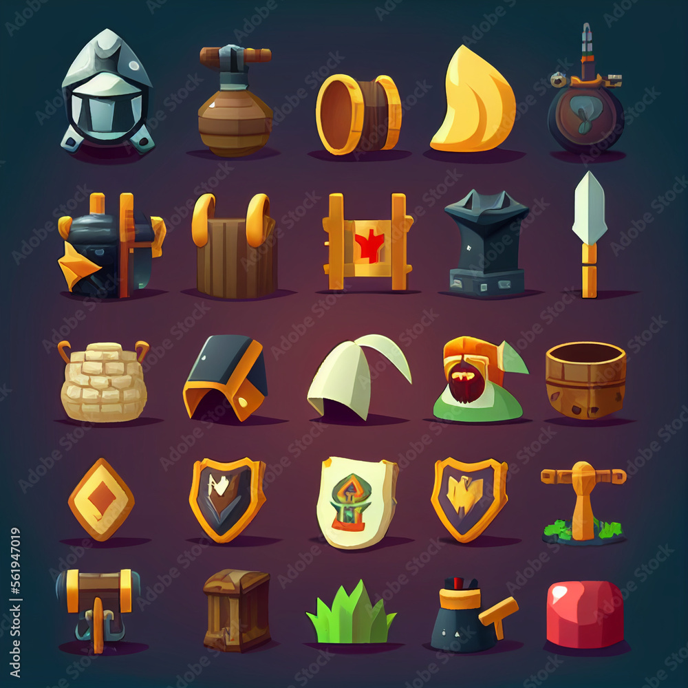 2D Game Asset Pack, 2D Platformer Game Assets, 2D Game Asset Pack Stock