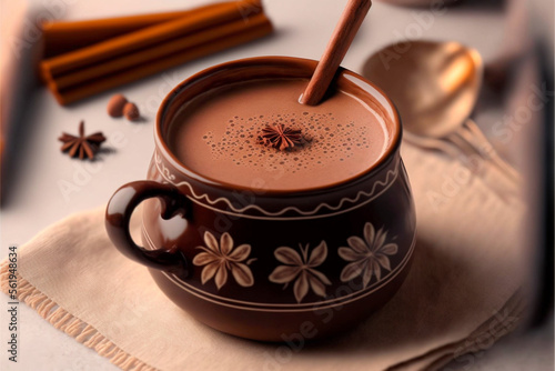 Champurrado - Bebida Típica de México (atole) - Generative AI