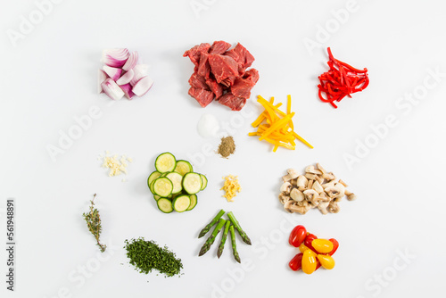 Mise en place con lomitos