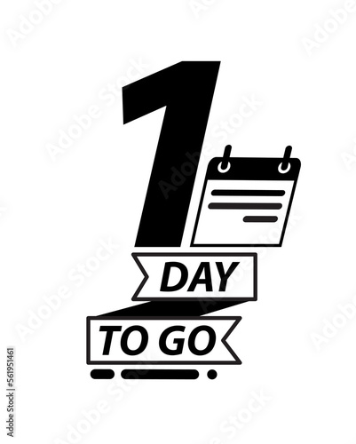 1 days to go black. Fast delivery, logistics and transportation. Special offer for regular customers. Marketing and promotion on Internet. Graphic element for website. Cartoon flat vector illustration