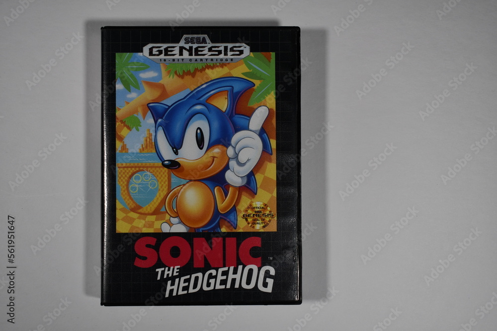 Sonic the Hedgehog for the Sega Genesis. Stock Photo | Adobe Stock