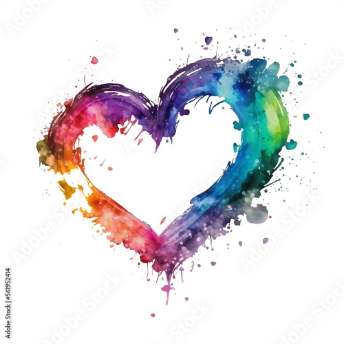 rainbow heart transparent background