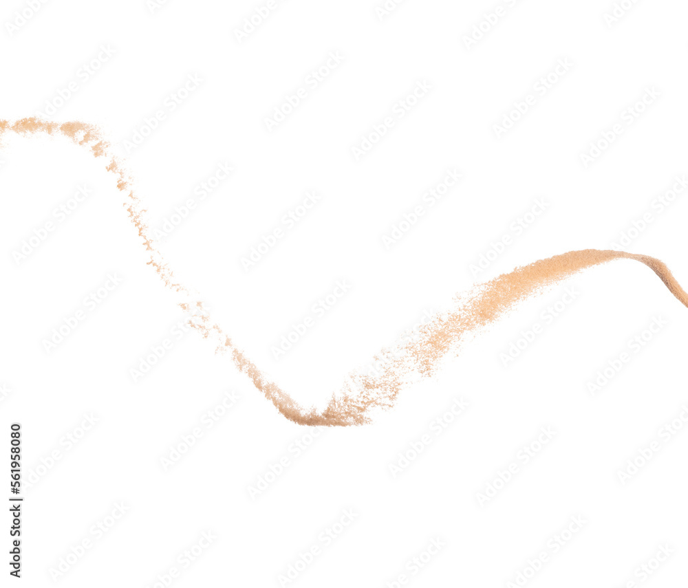 Small Fine Sand flying explosion, Golden grain wave spiral circle. Abstract sands cloud fly. Yellow colored sand splash throwing swirl curve in Air. White background Isolated high speed shutter freeze Small Fine Sand flying explosion, Golden grain wave spiral circle. Abstract sands cloud fly. Yellow colored sand splash throwing swirl curve in Air. White background Isolated high speed shutter freeze