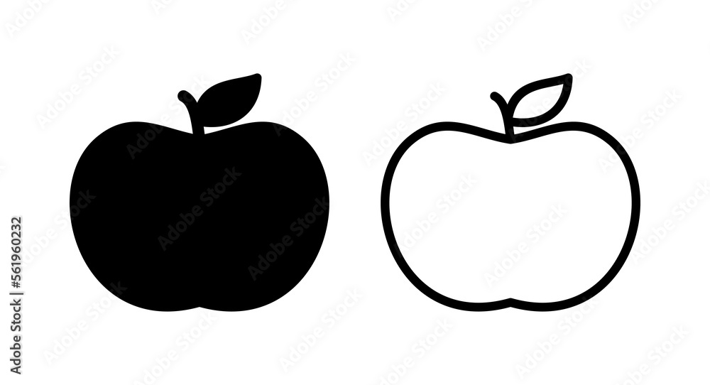 Apple icon vector illustration. Apple sign and symbols for web design. Apple icon vector illustration. Apple sign and symbols for web design.