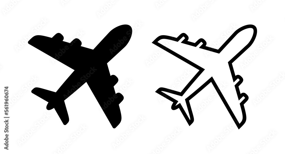 Plane icon vector illustration. Airplane sign and symbol. Flight transport symbol. Travel sign. aeroplane Plane icon vector illustration. Airplane sign and symbol. Flight transport symbol. Travel sign. aeroplane