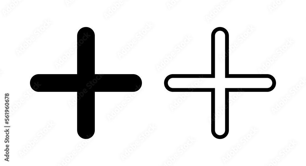 Plus Icon vector illustration. Add plus sign and symbol Plus Icon vector illustration. Add plus sign and symbol