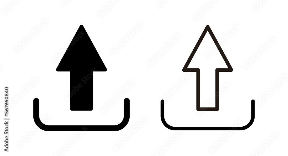 Upload icon vector illustration. load data sign and symbol