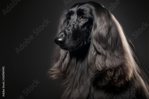 Afghan Hound Black Dog (Beautiful Breed)