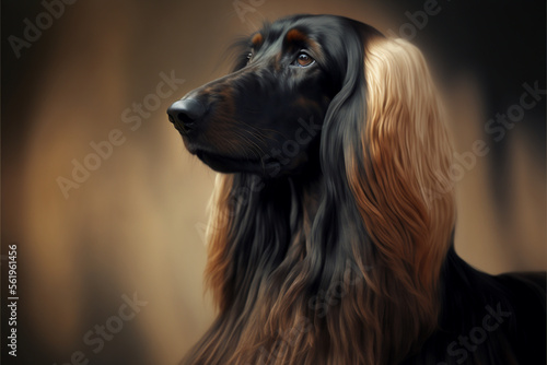 Afghan Hound Black Dog (Beautiful Breed)