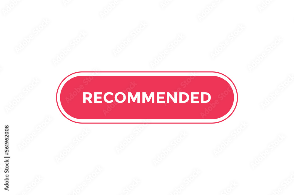 Recommended button web banner templates. Vector Illustration Recommended button web banner templates. Vector Illustration