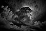the sky is black with clouds. Generative AI